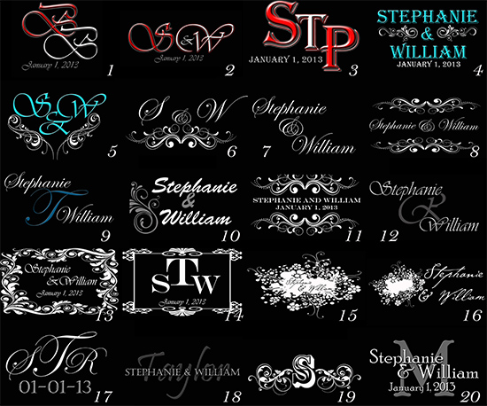 Monogram Samples